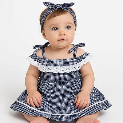 Vestido de Bebê Manga Curta Jéssica