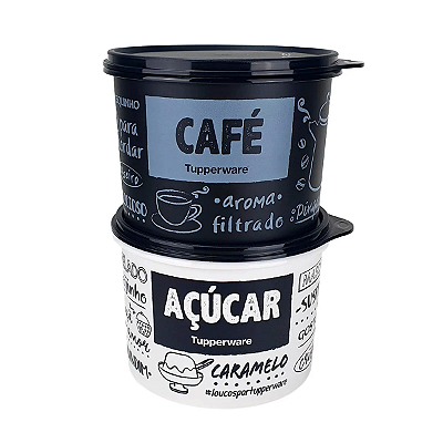 Tupper Caixa Café 700 gr + Tupper Caixa Açúcar PB 1,4 Kg