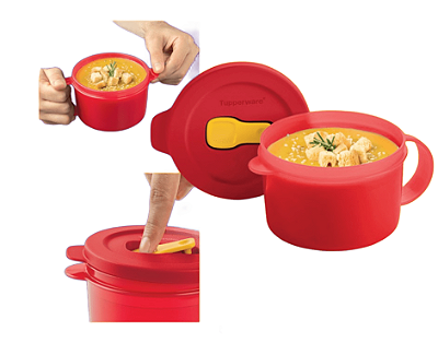 Caneca Cristalwave Tupperware Geração II Vermelha 520 ml