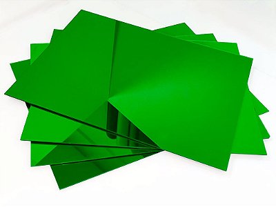 Acrílico Espelhado Verde - 300x200x2mm - "POR TEMPO LIMITADO"