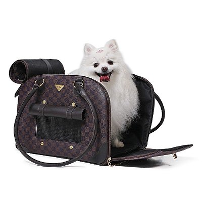 Bolsa Pet Rita Acuio Marrom Xadrez G