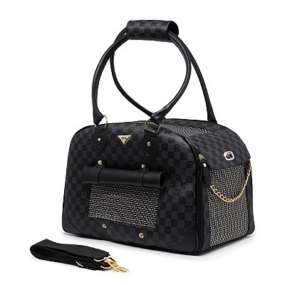Bolsa Pet Rita Acuio Preta Xadrez G