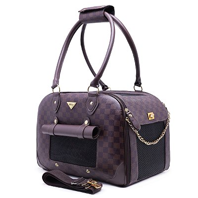 Bolsa Pet Rita Acuio Marrom Xadrez P