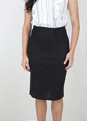 Saia lapis linho spandex