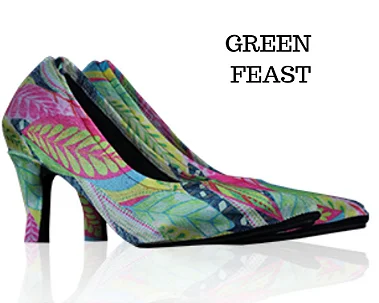 Capa para Sapato Scarpin Green Feast T01