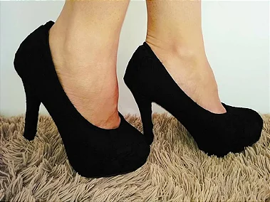 Capa para Sapato Meia Pata Renda Preta T03