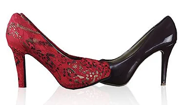 Capa Fashion para Sapato Slin Renda Vermelha Especial T02