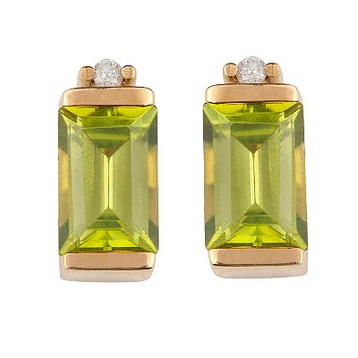 Brinco de Peridoto e Ouro Amarelo 18k PLTPD01Y