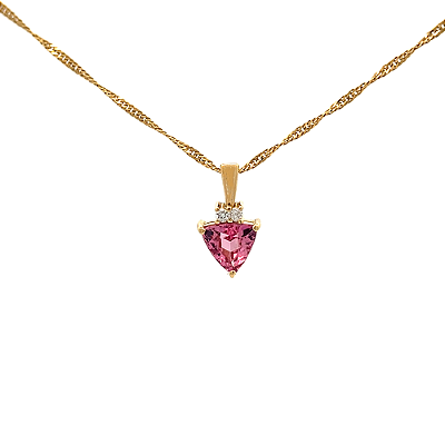 Pingente de Turmalina Rosa e Ouro Amarelo 18k (PLTTR01Y)