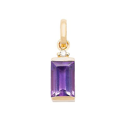 Pingente de Ametista e Ouro Amarelo 18k (P13558)