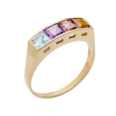 Anel de Mix e Ouro Amarelo 18k (A13973)