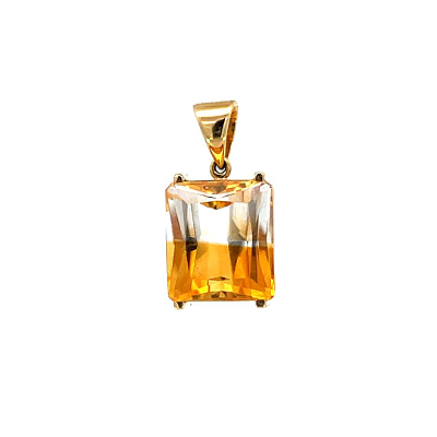 Pingente de Citrino Bic e Ouro Amarelo 18K (P12350)