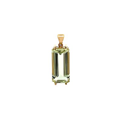 Pingente de Água Marinha e Ouro Amarelo 18K (P10042)