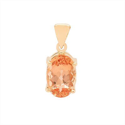 Pingente de Topázio Imperial e Ouro Amarelo 18K (P10924)