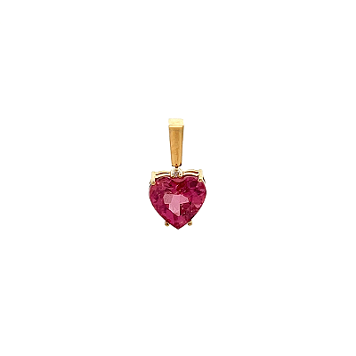 Pingente de Rubelita e Ouro Amarelo 18K (P13722)