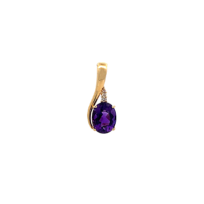 Pingente de Ametista e Ouro Amarelo 18k (P13946)