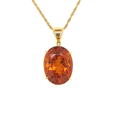 Pingente de Citrino e Ouro Amarelo 18k (P14154)