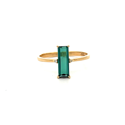 Anel de Turmalina e Ouro Amarelo 18K (A14430)