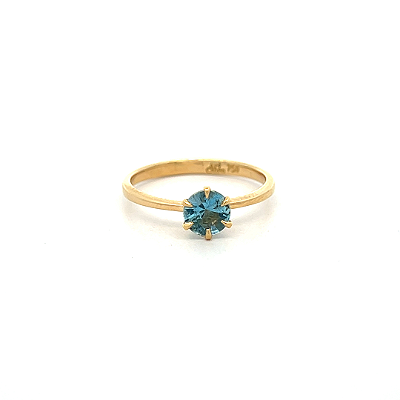 Anel de Água Marinha e Ouro Amarelo 18K (A14320)