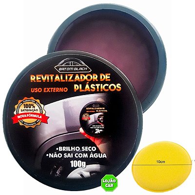 Cera Revitalizador Parachoque De Plasticos Auto Batom Black