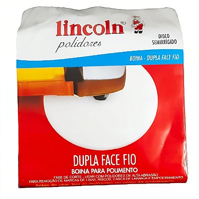 Boina 8 Pol Lã Dupla Face Branca Disco Semi Rígido Lincoln -320225