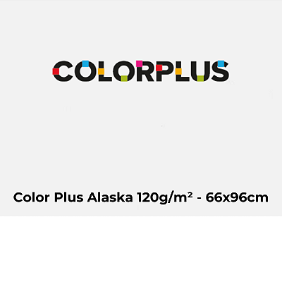 Papel Color Plus Alaska 120g/m² 66x96cm - Pacote com 50 folhas