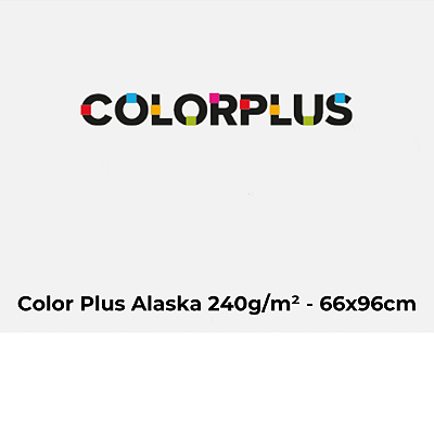 Papel Color Plus Alaska 240g/m² 66x96cm - Pacote com 25 folhas