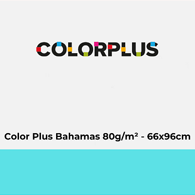 Papel Color Plus Bahamas 80g/m² 66x96cm - Pacote com 50 folhas