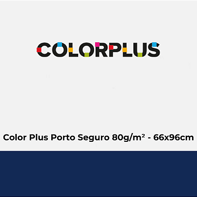 Papel Color Plus Porto Seguro 80g/m² 66x96cm - Pacote com 50 folhas