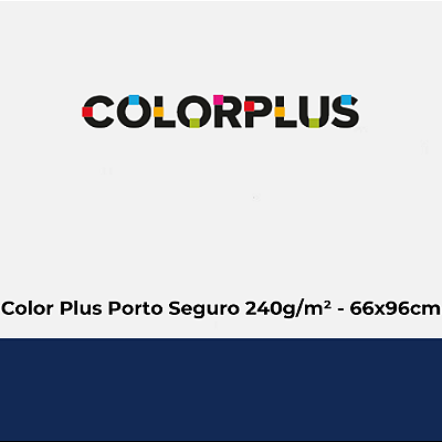 Papel Color Plus Porto Seguro 240g/m² 66x96cm - Pacote com 25 folhas
