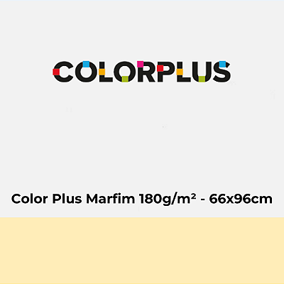 Papel Color Plus Marfim 180g/m² 66x96cm - Pacote com 25 folhas
