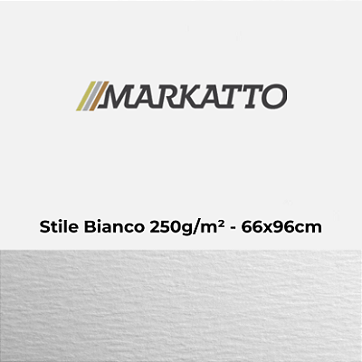 Papel Markatto Stile Bianco 250g/m² 66x96cm - Pacote com 25 folhas