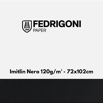 Papel Imitlin R/55 Aida Nero 120g/m² Tamanho 72x102cm - Pacote com 50 folhas