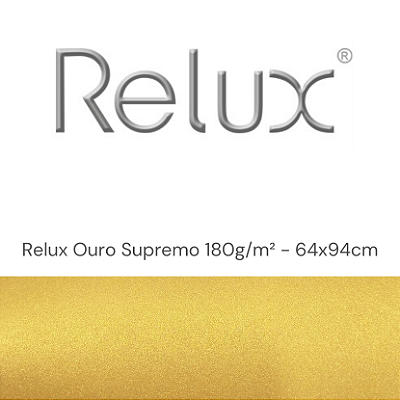 Papel Relux Ouro Supremo 180g/m² Tamanho 64x94cm - Pacote com 10 folhas