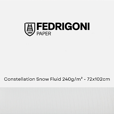 Papel Constellation Snow Fluid 240g/m² Tamanho 72x102cm - Pacote com 25 folhas