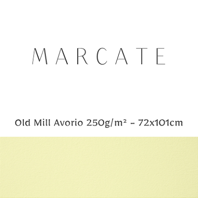 Papel Marcate Old Mill Avório 250g/m² Tamanho 70x100cm - Pacote com 25 folhas