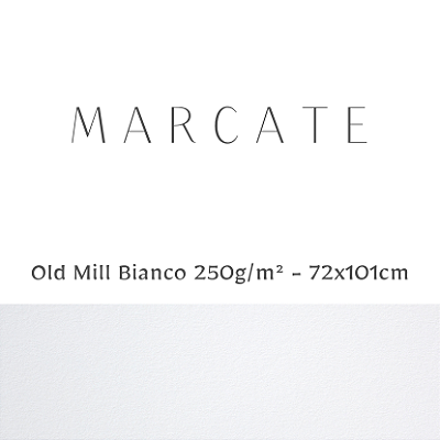 Papel Marcate Old Mill Bianco 250g/m² Tamanho 70x100cm - Pacote com 25 folhas
