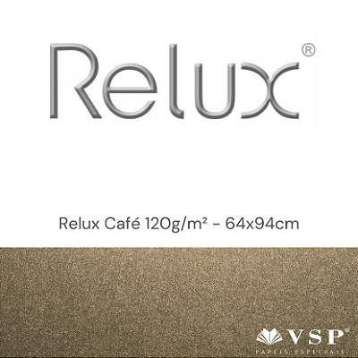 Papel Relux Café 120g/m² Tamanho 64x94cm - Pacote com 25 folhas