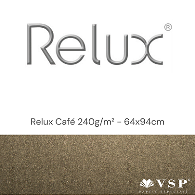 Papel Relux Café 240g/m² Tamanho 64x94cm - Pacote com 10 folhas