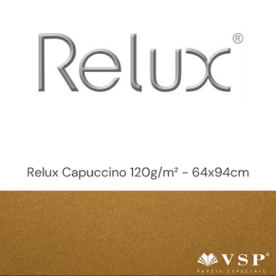 Papel Relux Capuccino 120g/m² Tamanho 64x94cm - Pacote com 25 folhas