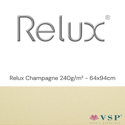 Papel Relux Champagne 240g/m² Tamanho 64x94cm - Pacote com 10 folhas