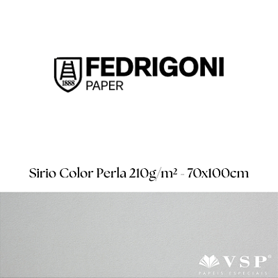 Papel Sirio Color Perla 210g/m² Tamanho 70x100cm - Pacote com 25 folhas