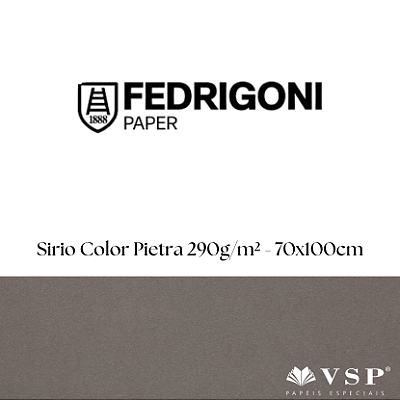Papel Sirio Color Pietra 290g/m² Tamanho 70x100cm - Pacote com 25 folhas