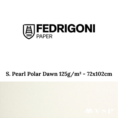 Papel Sirio Pearl Polar Dawn 125g/m² Tamanho 72x102cm - Pacote com 50 folhas