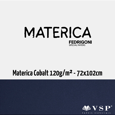 Papel Materica Cobalt 120g/m² Tamanho 72x102cm - Pacote com 50 folhas