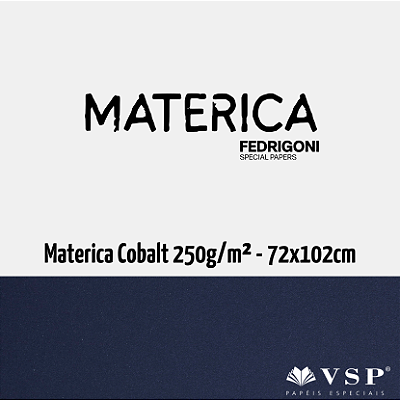 Papel Materica Cobalt 250g/m² Tamanho 72x102cm - Pacote com 25 folhas