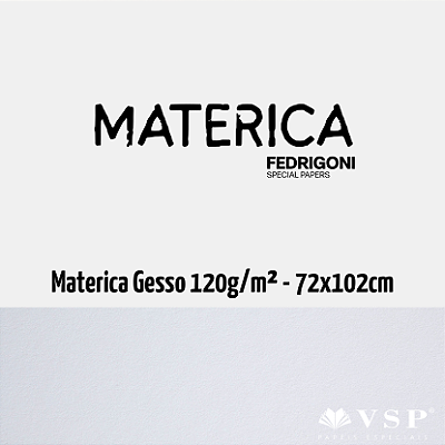 Papel Materica Gesso 120g/m² Tamanho 72x102cm - Pacote com 50 folhas