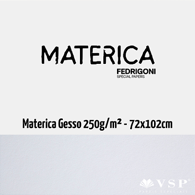 Papel Materica Gesso 250g/m² Tamanho 72x102cm - Pacote com 25 folhas