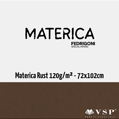 Papel Materica Rust 120g/m² Tamanho 72x102cm - Pacote com 50 folhas