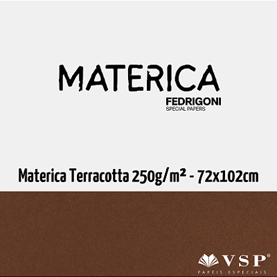 Papel Materica Terracota 250g/m² Tamanho 72x102cm - Pacote com 25 folhas